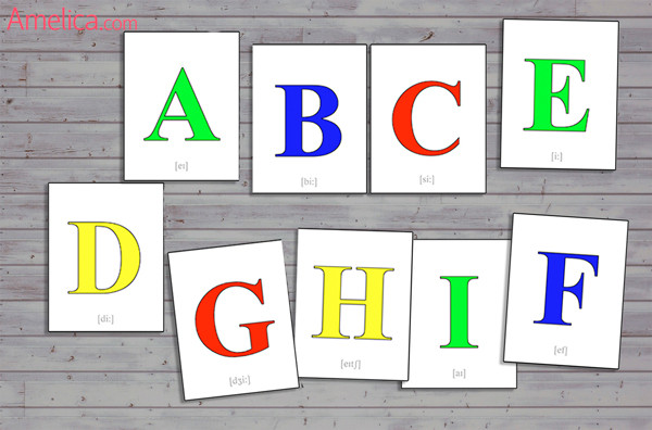 английский алфавит для детей, английские буквы и звуки распечатать, английский алфавит с произношением