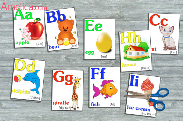 английский алфавит для детей распечатать, английский алфавит с произношением