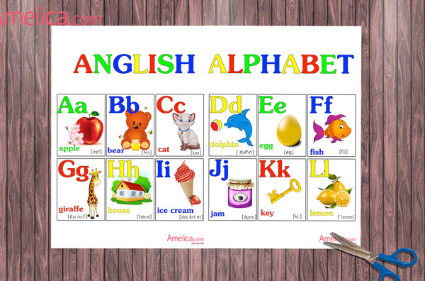 плакат английские буквы распечатать, английский алфавит для дошкольников и первоклассников