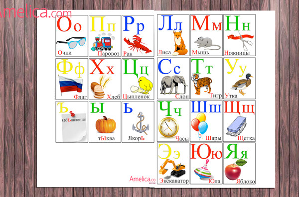 детский алфавит скачать, алфавит в картинках, плакат буквы русского алфавита